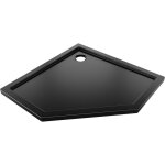 Mexen - flow receveur de douche pentagonal slim 100 x 100 cm, noir mat - 46p701010