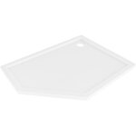 Mexen - flow receveur de douche pentagonal slim droit 100 x 90 cm, blanc brillant - 46p109010r
