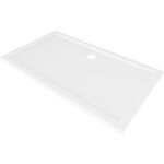 Mexen - flow receveur de douche rectangulaire slim 160 x 85 cm, blanc brillant - 46r108516