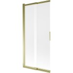 Mexen - fox paroi de bain � 2 volets coulissants 85 x 150 cm, givre, dor� - 891 - 085 - 002 - 50 - 30 ...