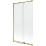 Mexen fox paroi de douche 2 portes coulissantes 100 x 150 cm, transparent, or bross - 891 - 100 - 002 ...