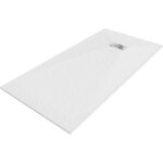 Mexen - hugo bac rectangulaire smc 180 x 80 cm, blanc, grille inox - 42108018 - x