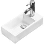 Mexen - inez lavabo de comptoir gauche 40 x 20 cm, blanc - 21484000l