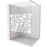 Mexen - kioto paroi de douche 70 x 200 cm, transparent / design blanc 8 mm, or rose - 800 - 070 - 101 ...