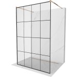 Mexen - kioto paroi de douche autoportante 150 x 200 cm, motif noir 8 mm, or rose - 800 - 150 - 002 - ...