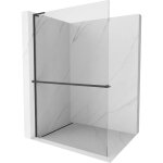 Mexen - kioto + l paroi de douche avec tagre walk - in 60 x 200 cm, transparent, noir - 800 - 060 - ...