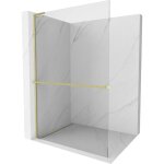 Mexen - kioto + l paroi de douche avec �tag�re walk - in 60 x 200 cm, transparente, dor�e bross�e - 800 ...