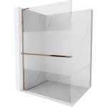 Mexen - kioto + l paroi de douche avec tagre walk - in 70 x 200 cm, transparent / feuillet, or rose ...