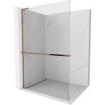 Mexen kioto + l paroi de douche avec �tag�re walk - in 85 x 200 cm, transparent, or rose - 800 - 085 ...