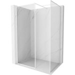 Mexen - kioto - xf cloison de douche walk - in avec cadre 160 x 110 cm, transparent 10 mm, blanc - 800 ...