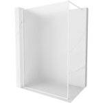 Mexen - kioto - xf paroi de douche walk - in avec cadre 60 x 202 cm, givr�e 10 mm, blanche - 800 - 060 ...