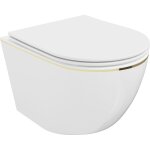 Mexen - lena cuvette wc sans bride avec si�ge slim et syst�me de descente douce, en duroplast, blanc ...