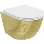 Mexen - lena cuvette wc sans bride avec si�ge slim et syst�me de descente douce, en duroplast, blanc ...
