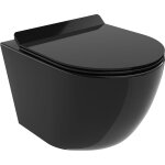 Mexen - lena cuvette wc sans bride avec sige slim et systme de descente douce, en duroplast, noir - ...