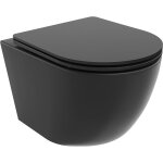 Mexen - lena cuvette wc sans bride avec sige slim et systme de descente douce, en duroplast, noir mat ...