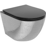 Mexen - lena cuvette wc sans bride avec sige slim et systme de descente douce, en duroplast, noir mat ...