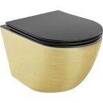 Mexen - lena cuvette wc sans bride avec sige slim et systme de descente douce, en duroplast, noir mat ...