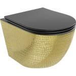 Mexen - lena cuvette wc sans bride avec sige slim et systme de descente douce, en duroplast, noir mat ...