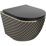 Mexen - lena cuvette wc sans bride avec sige slim et systme de descente douce, en duroplast, noir / ...