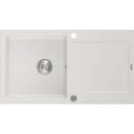 Mexen - leo évier en granit à 1 cuve avec égouttoir 900 x 500 mm, blanc - 6501901010 - 20 Mexen - leo évier en granit à 1 cuve avec égouttoir 900 x 500 mm, blanc - 6501901010 - 20