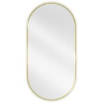 Mexen - loft miroir de salle de bain ovale 100 x 50 cm, cadre dor� - 9851 - 100 - 050 - 000 - 50