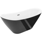 Mexen - lotos baignoire �lot 170 x 75 cm, blanche / noire, trop - plein en gris canon bross� - 52051707775 ...