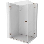 Mexen - lunar - b l cabine de douche pivotante gauche 100 x 70 cm, transparent, or rose - 832l - 100 ...