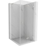 Mexen lunar - f l paroi de douche pliante droite 90 x 90 cm, transparent, nickel brossé - 836l - 090 ... Mexen lunar - f l paroi de douche pliante droite 90 x 90 cm, transparent, nickel brossé - 836l - 090 ...