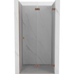 Mexen lunar - f porte de douche pliante droite 70 cm, transparent, cuivre bross� - 836 - 070 - 000 - ...