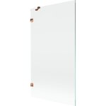 Mexen - lunar paravent de baignoire 1 volet 100 x 150 cm, transparent, or rose - 897 - 100 - 000 - 60 ...