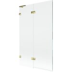 Mexen - lunar l pare - douche de baignoire 2 volets � gauche 110 x 150 cm, transparent, dor� - 897l - ...