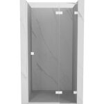 Mexen - lunar porte de douche battante droite 80 cm, transparent, blanc - 834 - 080 - 000 - 20 - 00 - ...