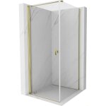 Mexen mist - b cabine de douche pivotante 90 x 90 cm, transparent, or - 8a2t - 090 - 090 - 50 - 00
