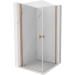 Mexen - mist - b duo cabine de douche pivotante 90 x 90 cm, transparent, cuivre bross - 8a2 - 090 - ...