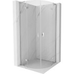 Mexen mist l cabine de douche arrondie pivotante 90 x 90 cm, transparent, chrome - 8a33l - 090 - 090 ...