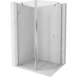 Mexen - mist cabine de douche asymtrique pentagonale pivotante 100 x 80 cm, transparent, chrome - 8a8 ...