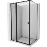 Mexen mist t cabine de douche battante gauche 120 x 80 cm, cadre noir, noir - 8a4t - 120 - 080 - 70 - ...