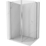 Mexen - mist l cabine de douche pentagonale asym�trique pivotante 100 x 80 cm, transparent, chrom� - ...