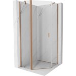 Mexen mist cabine de douche pentagonale pivotante 80 x 80 cm, transparent, cuivre bross - 8a8 - 080 ...