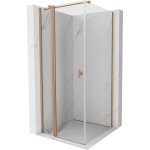 Mexen - mist t cabine de douche pivotante 80 x 80 cm, transparent, cuivre bross� - 8a4t - 080 - 080 - ...