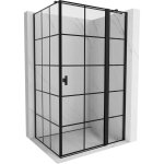 Mexen mist t cabine de douche pivotante droite 120 x 90 cm, grille noire, noir - 8a4t - 120 - 090 - 70 ...