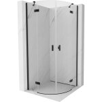 Mexen - mist cabine de douche ronde  charnire 80 x 80 cm, transparente, noire - 8a33 - 080 - 080 - ...