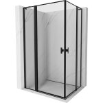 Mexen - mist l duo cabine de douche battante 120 x 90 cm, cadre noir, noir - 8a4l - 120l - 090p - 70 ...