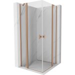 Mexen - mist duo cabine de douche pivotante 70 x 70 cm, transparent, cuivre bross� - 8a4 - 070 - 070 ...