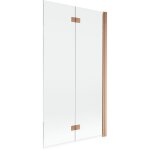 Mexen mist paroi de douche 2 battants droit 100 x 150 cm, transparent, cuivre bross� - 8a9 - 100 - 002 ...