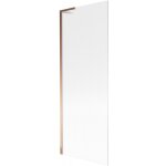 Mexen - next l paroi de baignoire 1 volet 70 x 150 cm, stri�, or rose - 895 - 070 - 000 - 03 - 09 - 60 ...