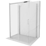 Mexen - omega cabine de douche 3 parois, coulissante 120 x 80 cm, transparent, chrome - 825 - 120 - 080 ...