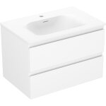 Mexen orio meuble de salle de bain 70 cm avec lavabo vela, 2 tiroirs, blanc mat - 91a10 - 07047 - 2 - ...