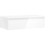 Mexen orio meuble de salle de bain sous - lavabo 90 cm avec plateau, 1 tiroir, blanc brillant - 91a10 ...