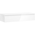 Mexen - orio meuble de salle de bain sous vasque 120 cm avec plateau, 1 tiroir, blanc brillant - 91a10 ...